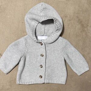 Old Navy Light Gray Knit Hoodie
